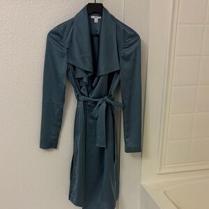 Bar III Teal Wrap Coat